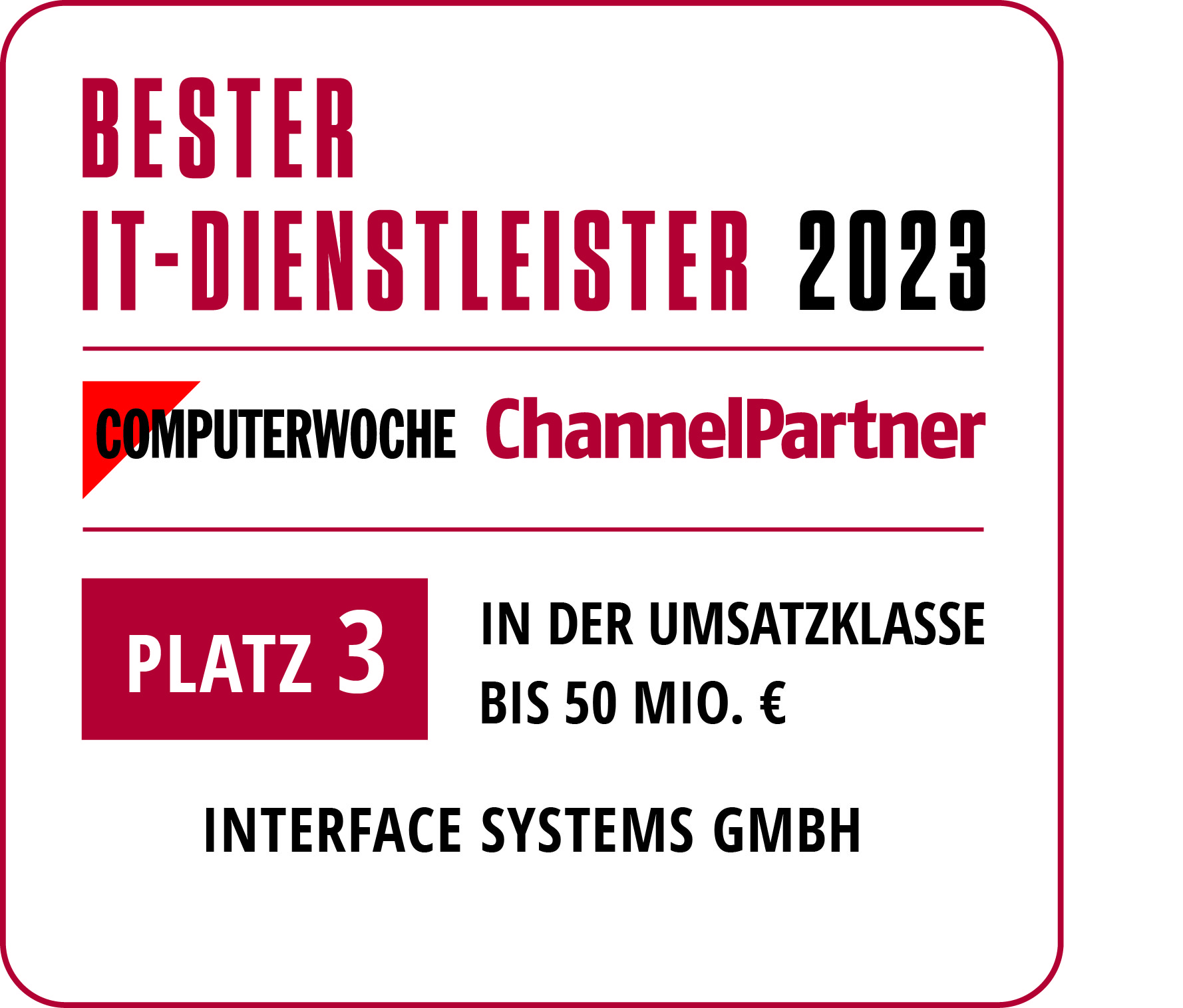Platz 3 der besten IT-Dienstleister 2023! 